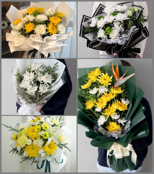 河南洛阳偃师市岳滩镇白事花束代送